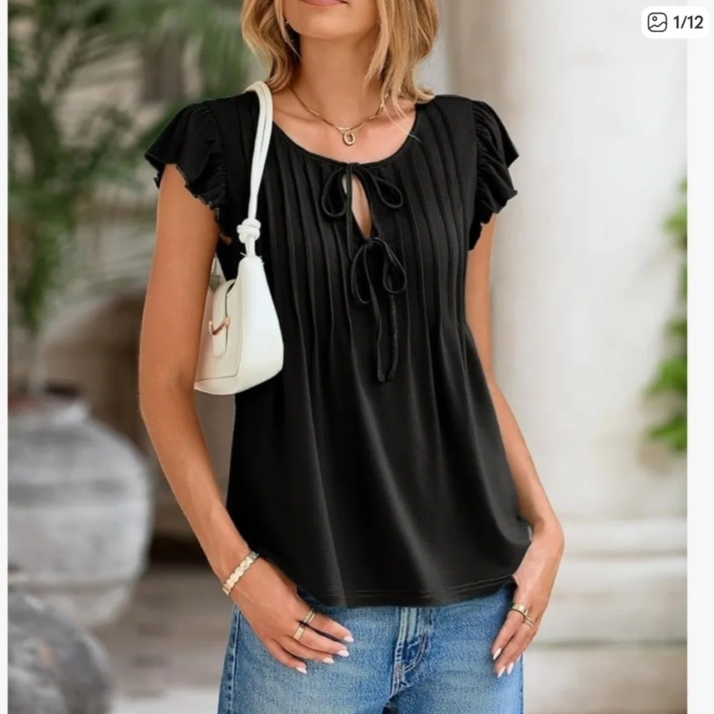 🛍️BUNDLE ONLY ITEM🛍️Ruffle Sleeve Top 2 Available - Picture 14 of 14